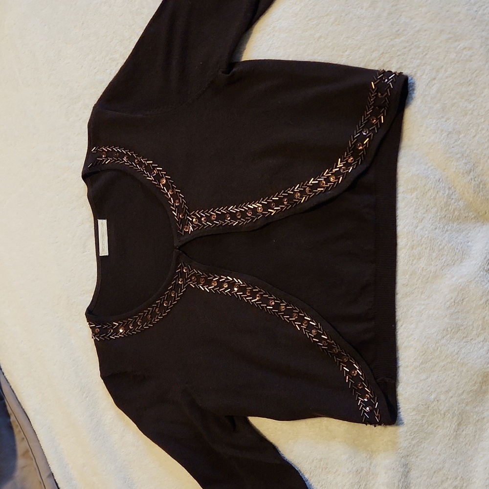 Beaded Dressy Brown CopperCardigan